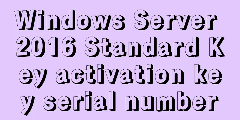 Windows Server 2016 Standard Key activation key serial number