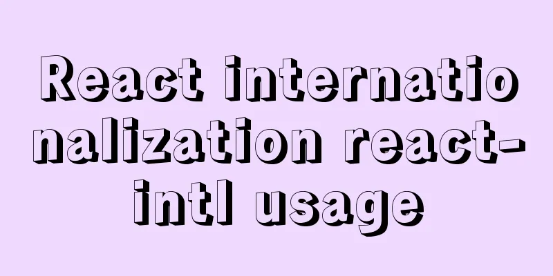 React internationalization react-intl usage