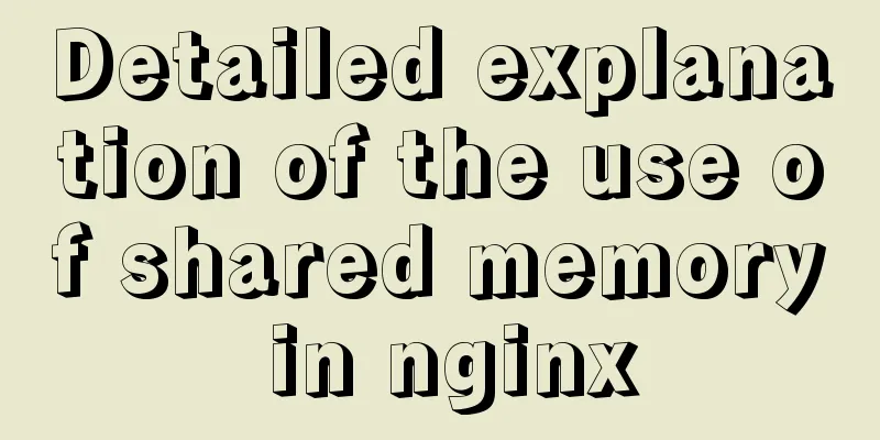 Detailed explanation of the use of shared memory in nginx