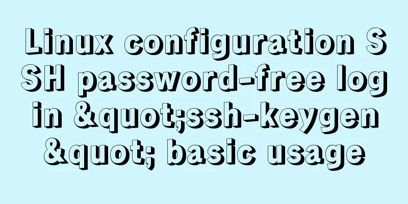 Linux configuration SSH password-free login "ssh-keygen" basic usage