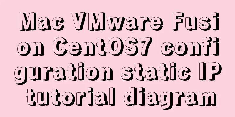 Mac VMware Fusion CentOS7 configuration static IP tutorial diagram