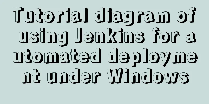 Tutorial diagram of using Jenkins for automated deployment under Windows