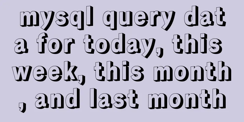 mysql query data for today, this week, this month, and last month