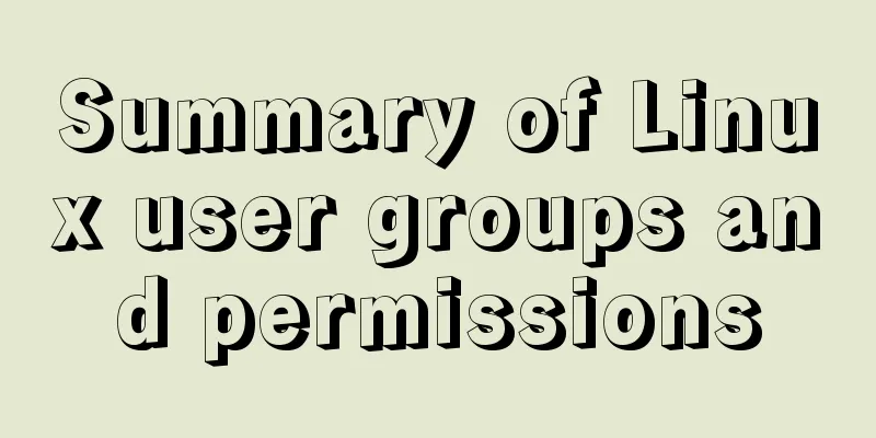 Summary of Linux user groups and permissions