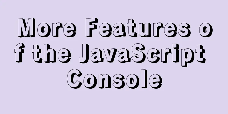 More Features of the JavaScript Console
