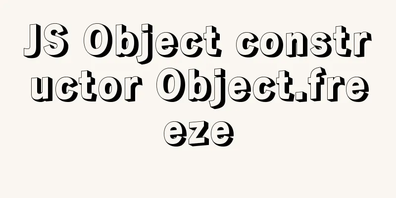 JS Object constructor Object.freeze