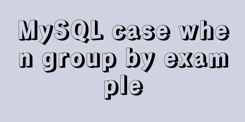 MySQL case when group by example