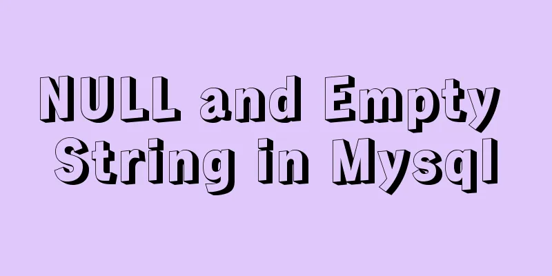 NULL and Empty String in Mysql