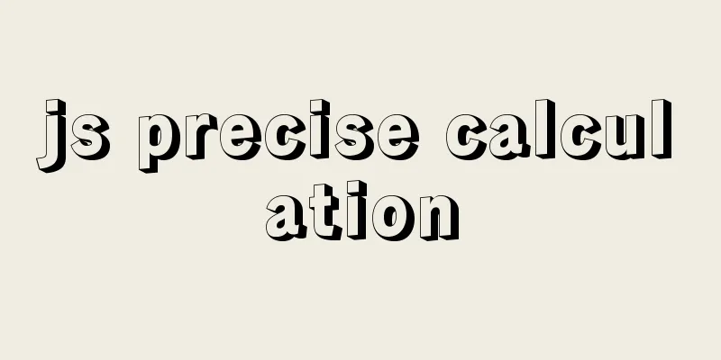 js precise calculation