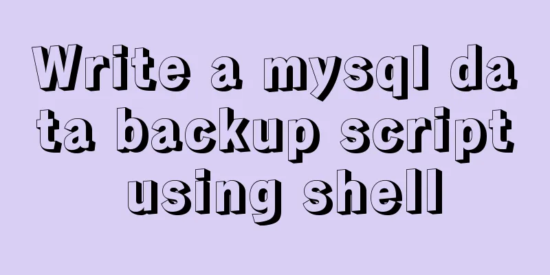 Write a mysql data backup script using shell