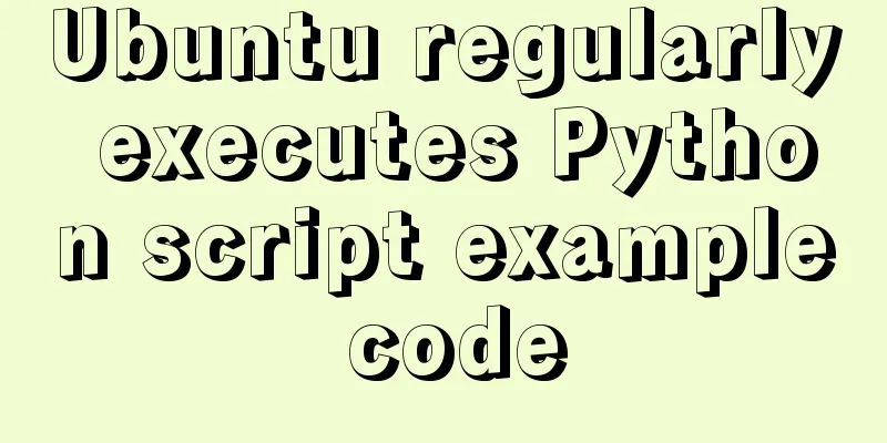Ubuntu regularly executes Python script example code