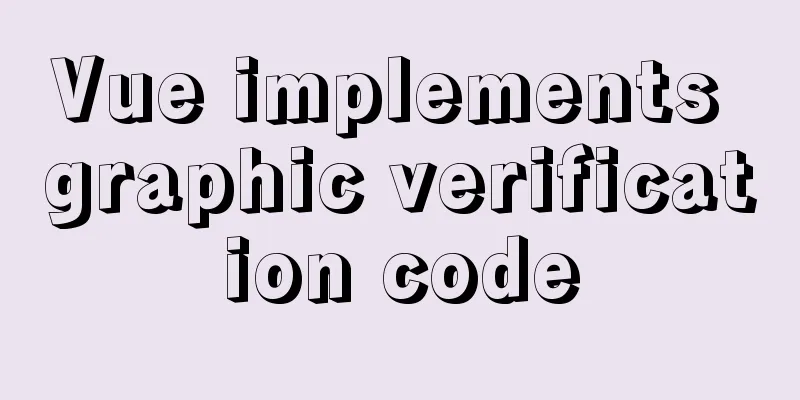 Vue implements graphic verification code