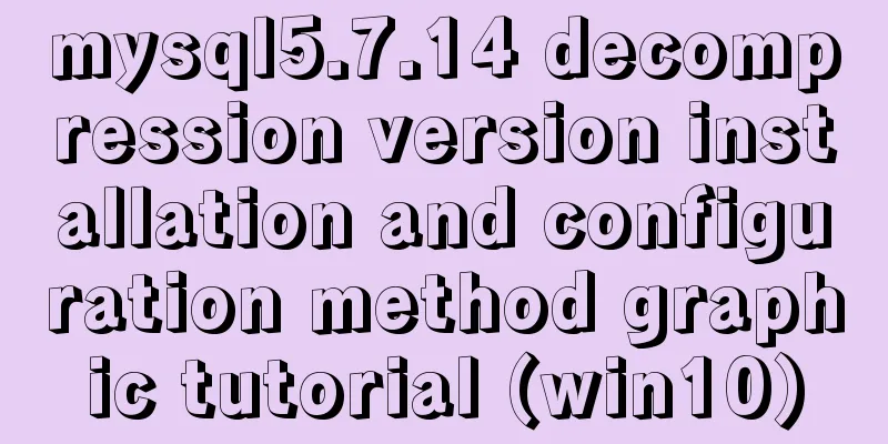 mysql5.7.14 decompression version installation and configuration method graphic tutorial (win10)