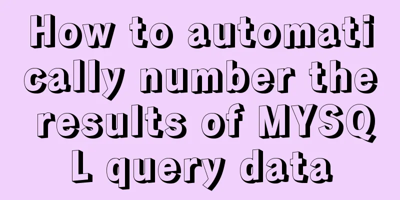 How to automatically number the results of MYSQL query data