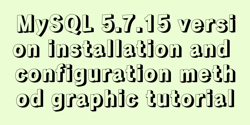 MySQL 5.7.15 version installation and configuration method graphic tutorial