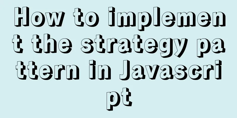How to implement the strategy pattern in Javascript