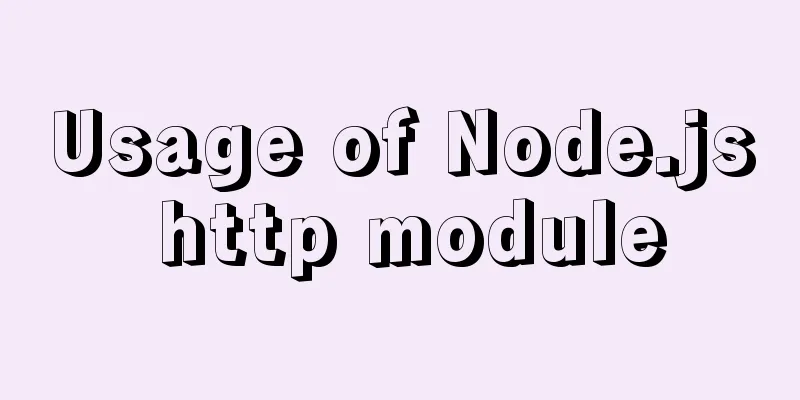 Usage of Node.js http module