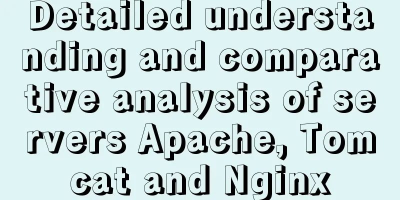 Detailed understanding and comparative analysis of servers Apache, Tomcat and Nginx