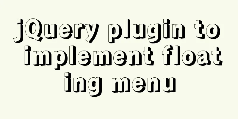 jQuery plugin to implement floating menu