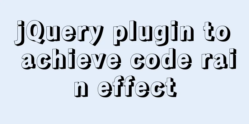jQuery plugin to achieve code rain effect