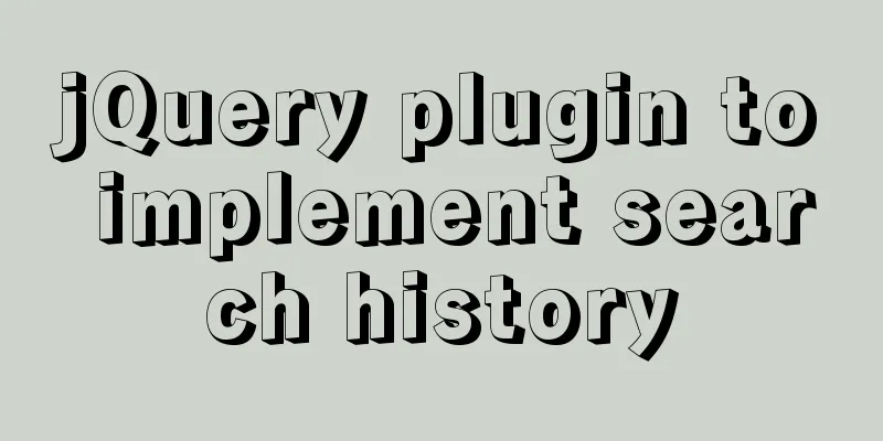 jQuery plugin to implement search history