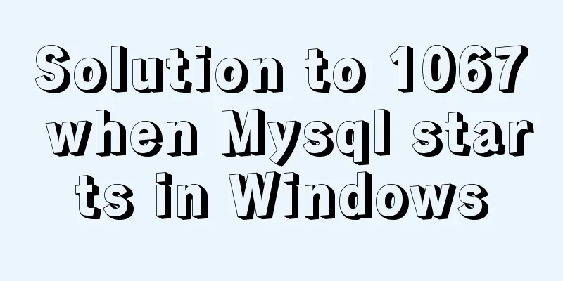 Solution to 1067 when Mysql starts in Windows