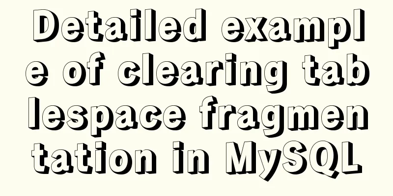 Detailed example of clearing tablespace fragmentation in MySQL