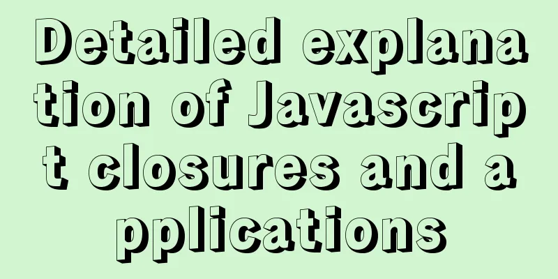 Detailed explanation of Javascript closures and applications