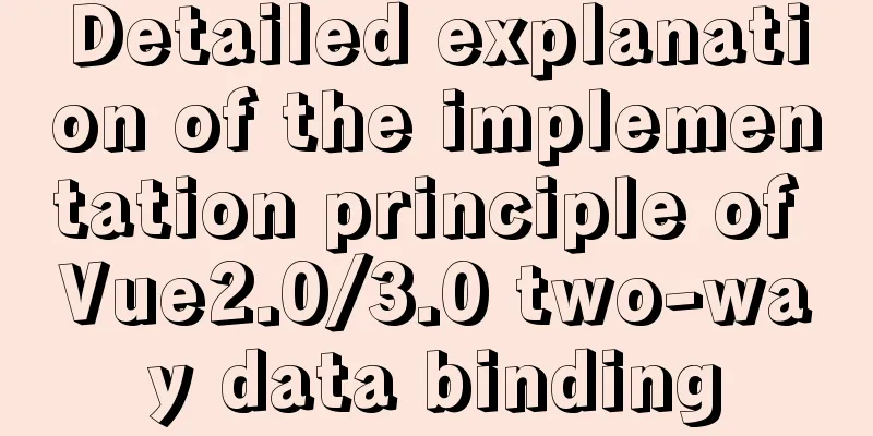Detailed explanation of the implementation principle of Vue2.0/3.0 two-way data binding