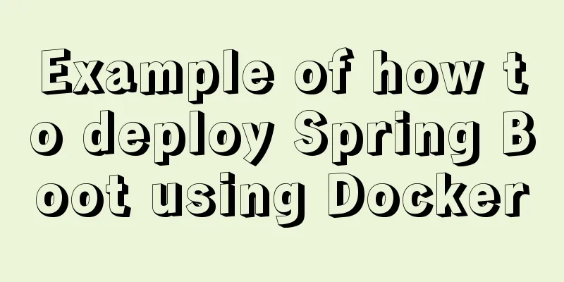 Example of how to deploy Spring Boot using Docker