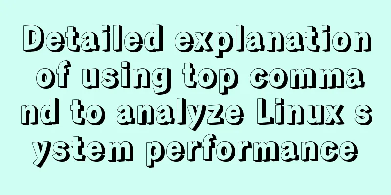 Detailed explanation of using top command to analyze Linux system performance