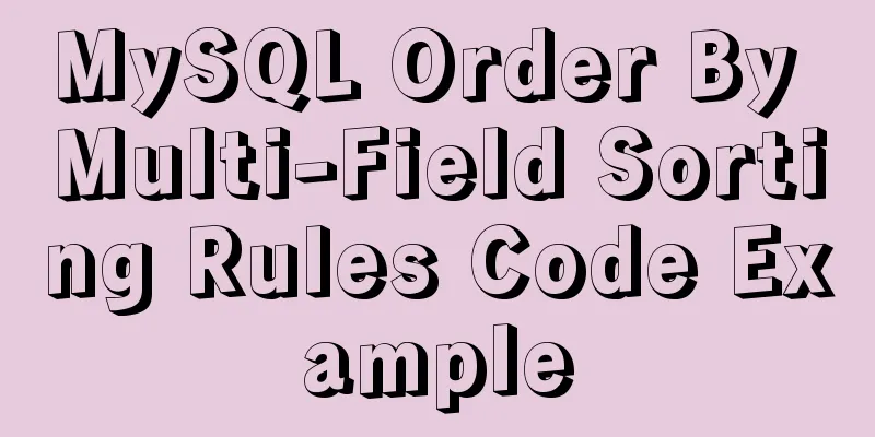 MySQL Order By Multi-Field Sorting Rules Code Example
