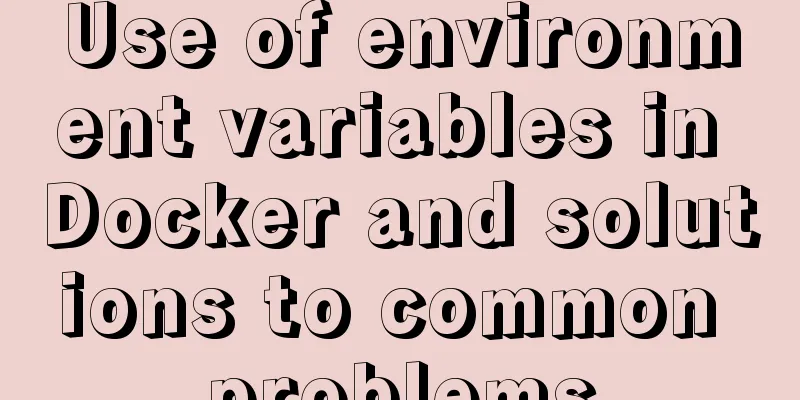 Use of environment variables in Docker and solutions to common problems