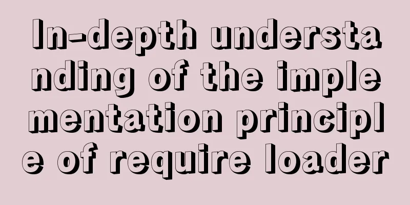 In-depth understanding of the implementation principle of require loader