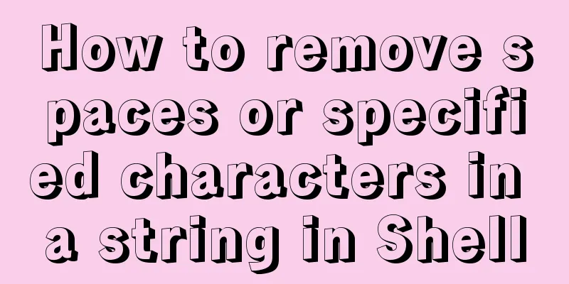 How to remove spaces or specified characters in a string in Shell