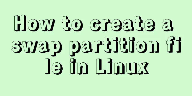 How to create a swap partition file in Linux