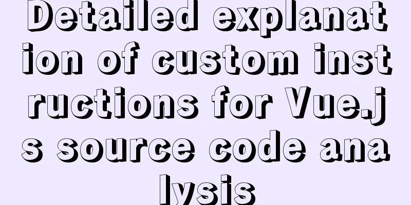 Detailed explanation of custom instructions for Vue.js source code analysis
