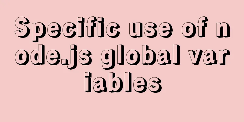 Specific use of node.js global variables
