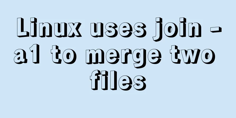 Linux uses join -a1 to merge two files
