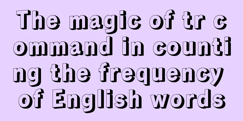 The magic of tr command in counting the frequency of English words