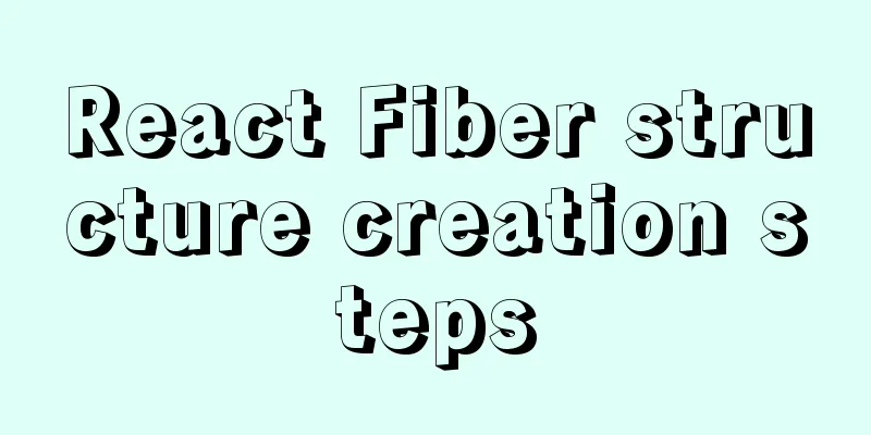 React Fiber structure creation steps