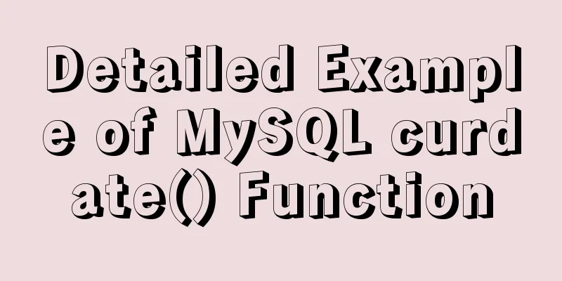 Detailed Example of MySQL curdate() Function