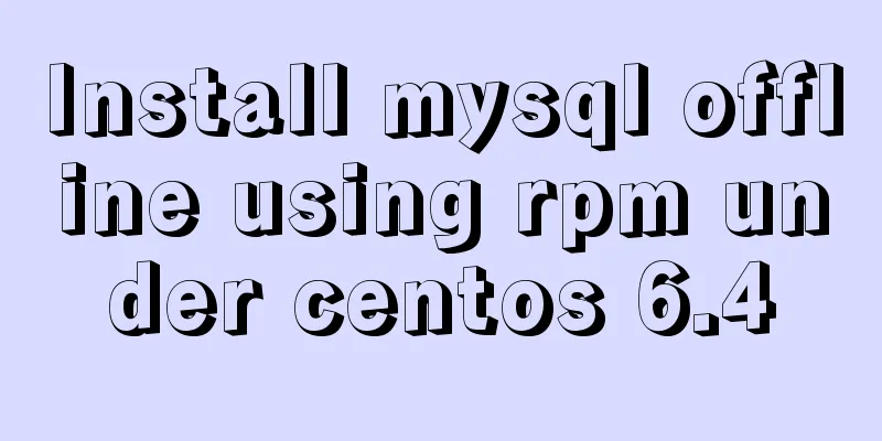 Install mysql offline using rpm under centos 6.4