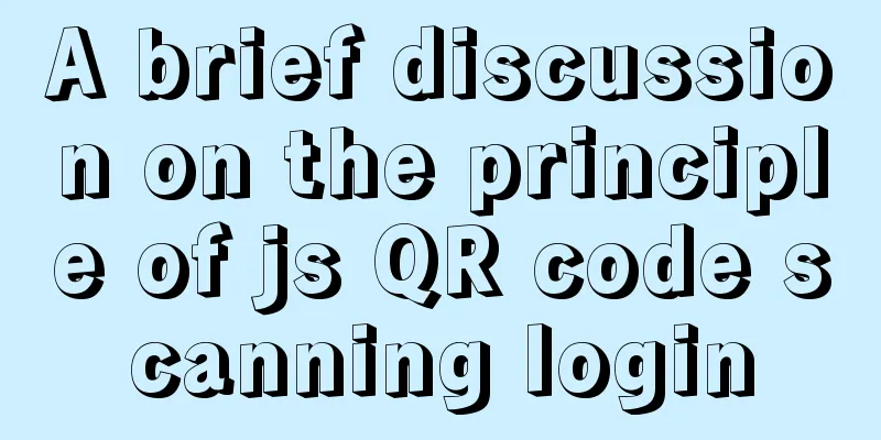 A brief discussion on the principle of js QR code scanning login