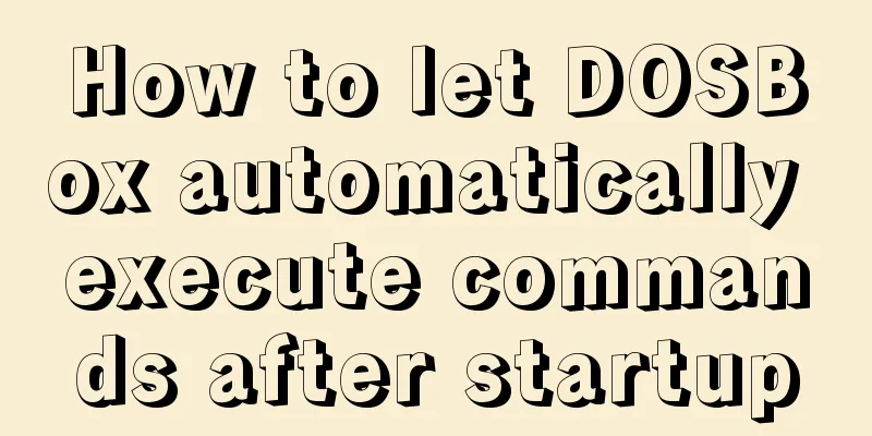 How to let DOSBox automatically execute commands after startup