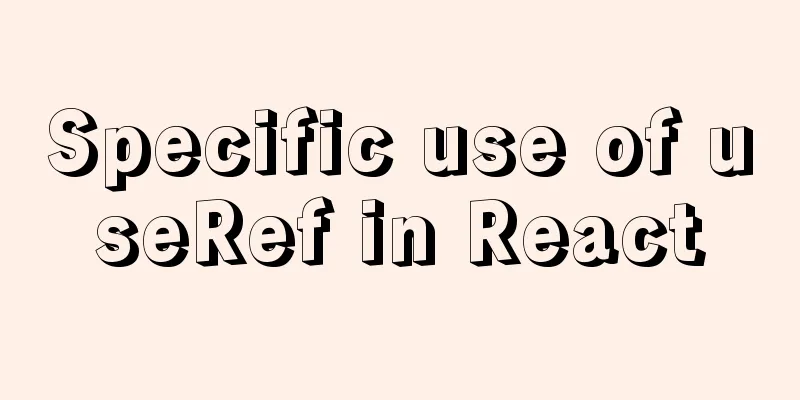Specific use of useRef in React