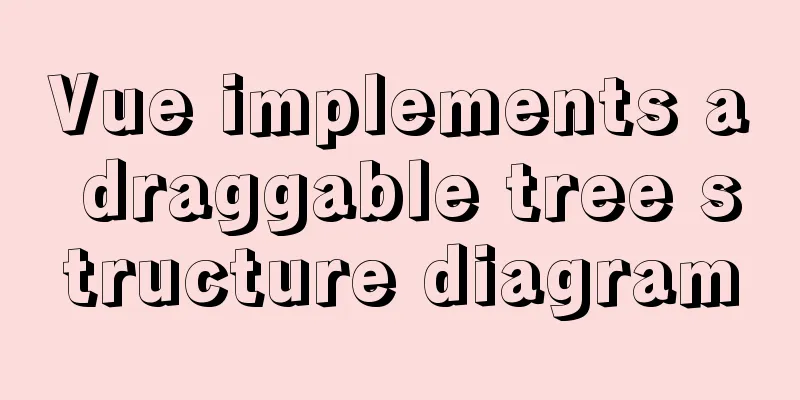 Vue implements a draggable tree structure diagram