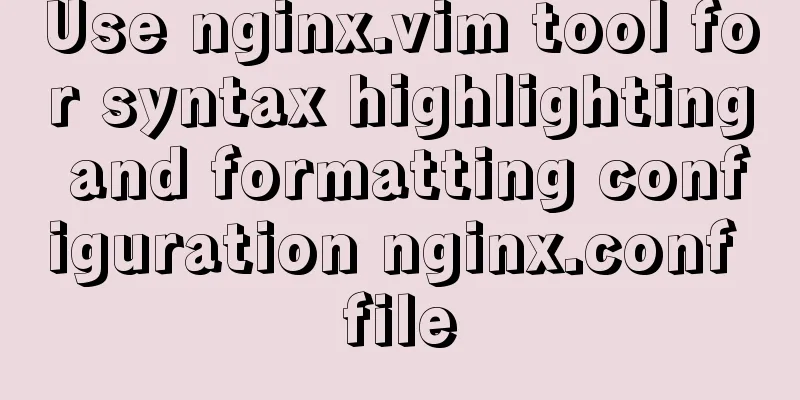 Use nginx.vim tool for syntax highlighting and formatting configuration nginx.conf file