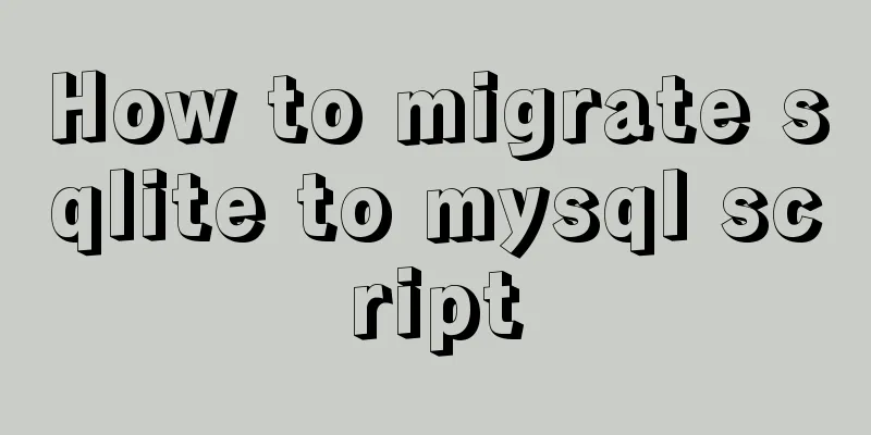 How to migrate sqlite to mysql script
