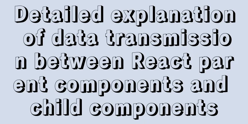 Detailed explanation of data transmission between React parent components and child components